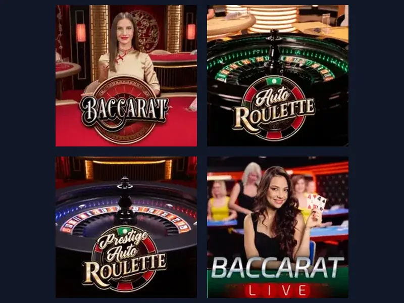 Casino live RollySpin avec croupiers en direct — Roulette, Baccarat